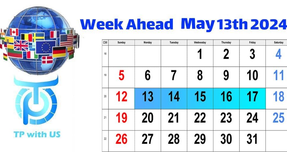 Economic Calendar for May 13th to 17th 2024